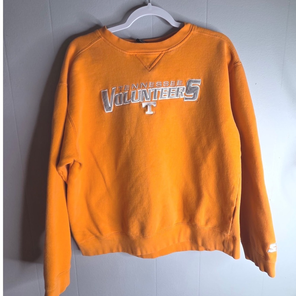 Starter Tennessee Volunteers Sweatshirt Mens Large Orange Crewneck Power T Logo
